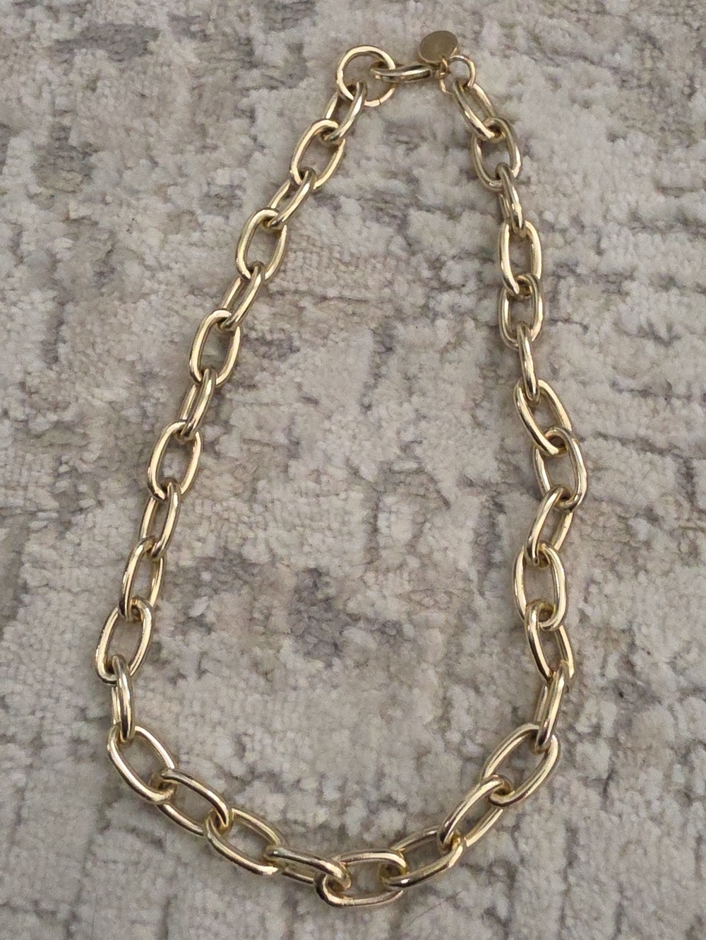 Polished Gold Link Necklace for Women